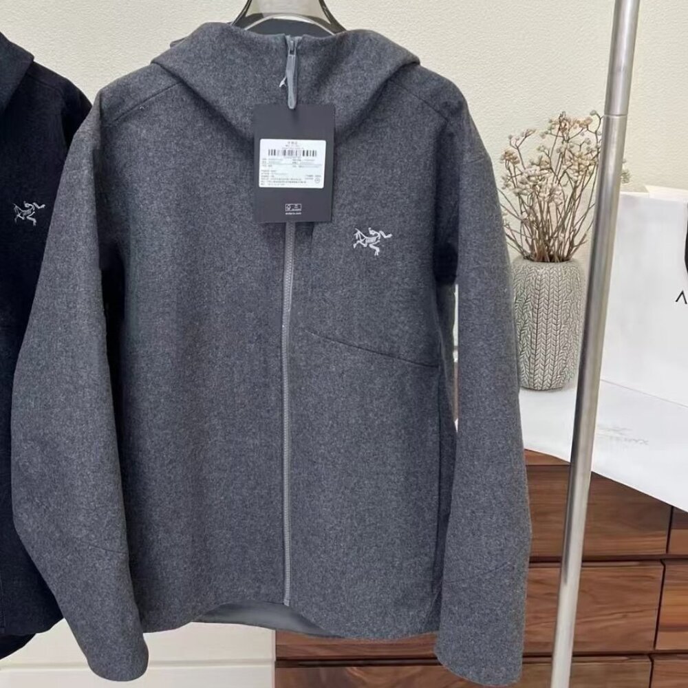 Arc'teryx Gray Hooded Trench Coat